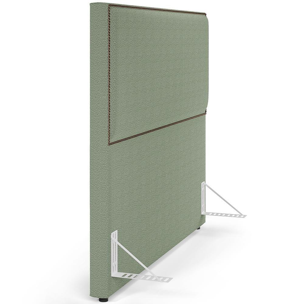 Cabeceira Box Casal Com Tachas 160 Cm Vicenza L02 Bouclê Oliva - 2