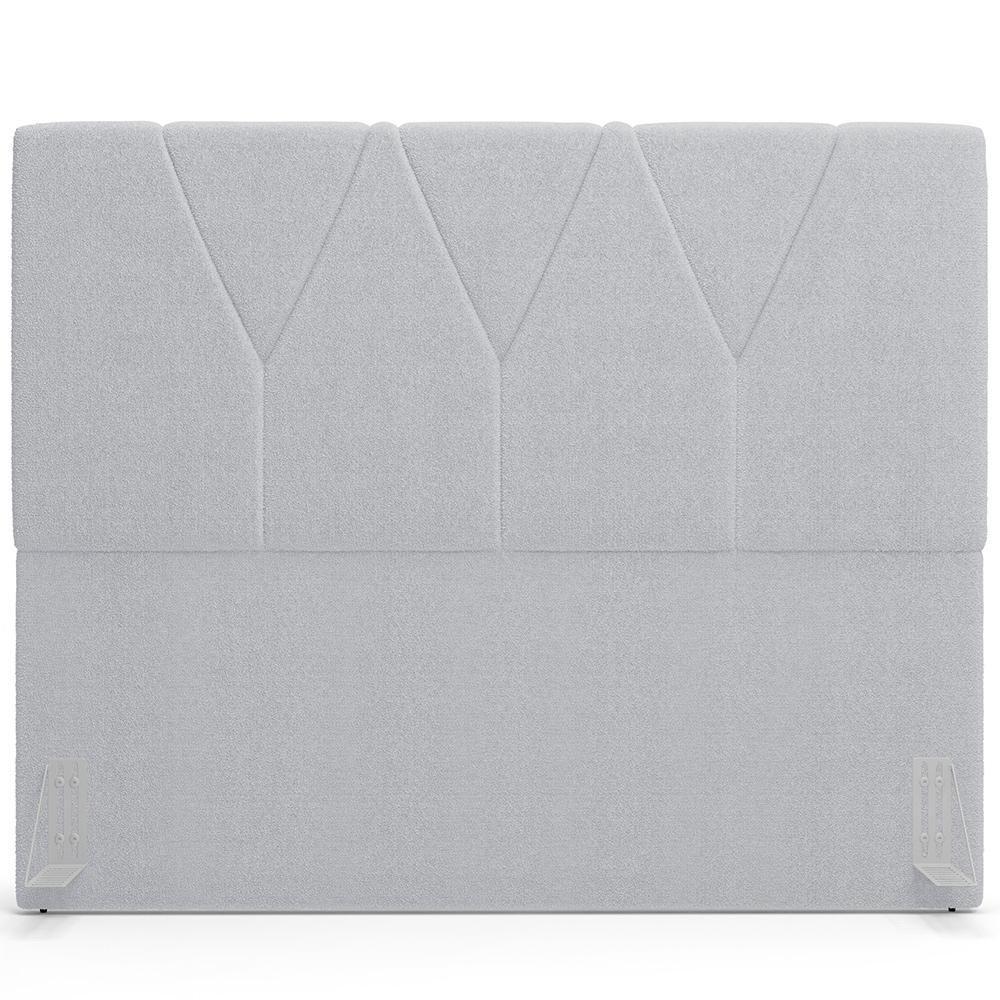 Cabeceira Cama Box Casal King 195 Cm Aurora W01 Bouclê Cinza - 4