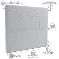 Cabeceira Cama Box Casal King 195 Cm Aurora W01 Bouclê Cinza - 6