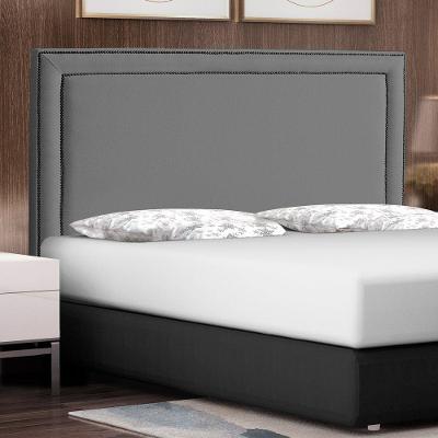 Cabeceira Cama Box Casal Queen Size Maísa 160cm Com Frame Veludo Cinza - Abmaza