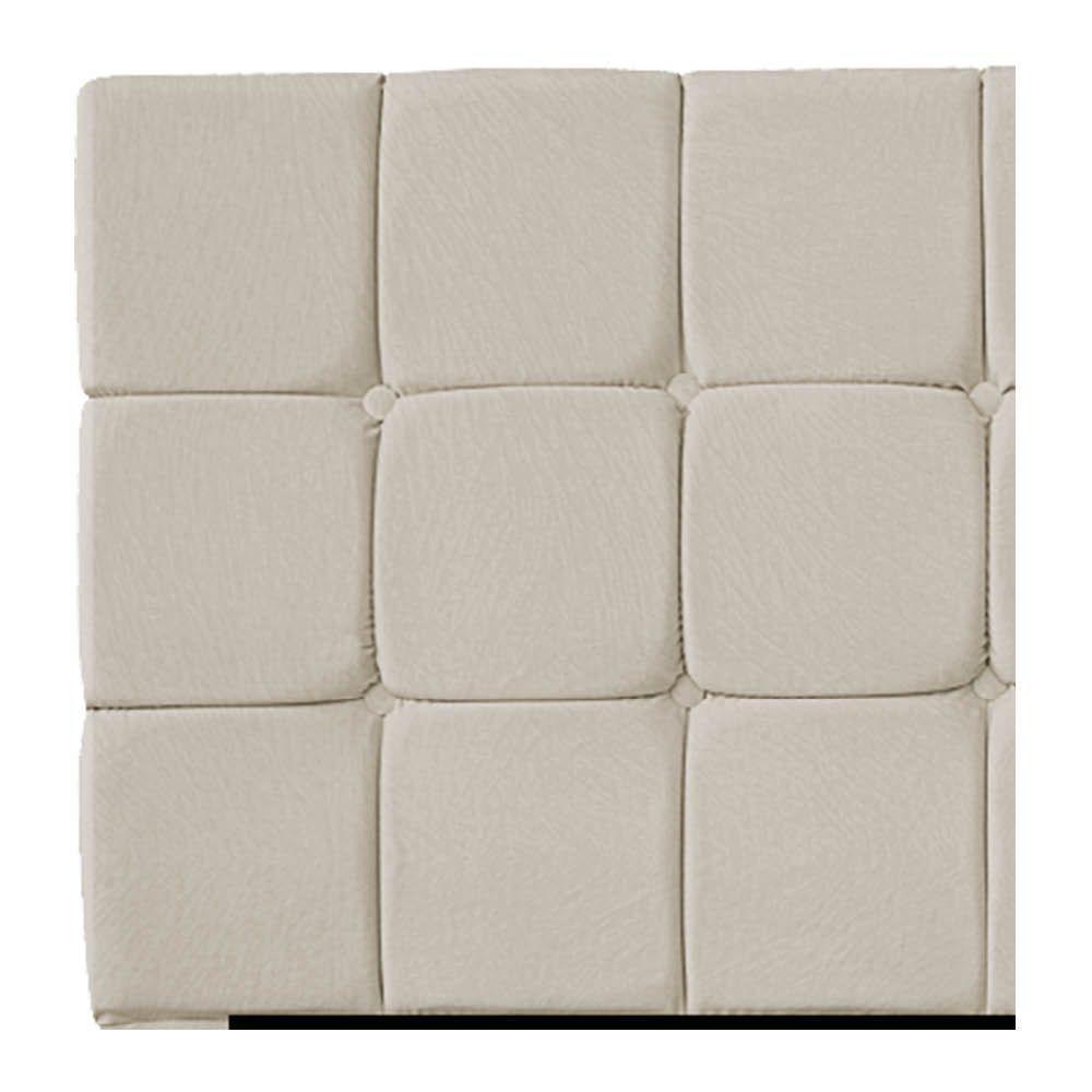 Kit Cabeceira E Calçadeira Manchester 195 Cm King Size Suede - Adj Decor Cor Bege - 4