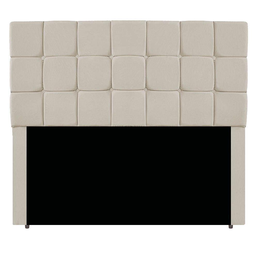 Kit Cabeceira E Calçadeira Manchester 195 Cm King Size Suede - Adj Decor Cor Bege - 9