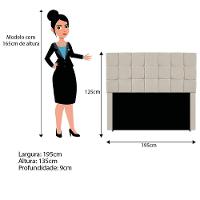 Kit Cabeceira E Calçadeira Manchester 195 Cm King Size Suede - Adj Decor Cor Bege - 11