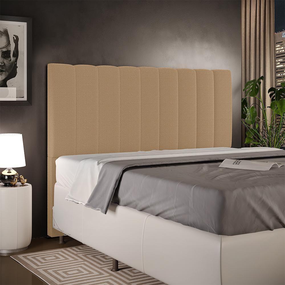 Cabeceira Cama Box Casal King 195 Cm Dália W01 Bouclê Mostarda - 6