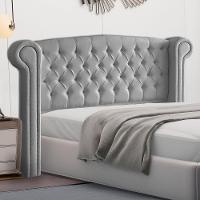 Cabeceira Cama Box Casal Adelle 140cm Com Frame Linho Cinza - Abmaza - 1