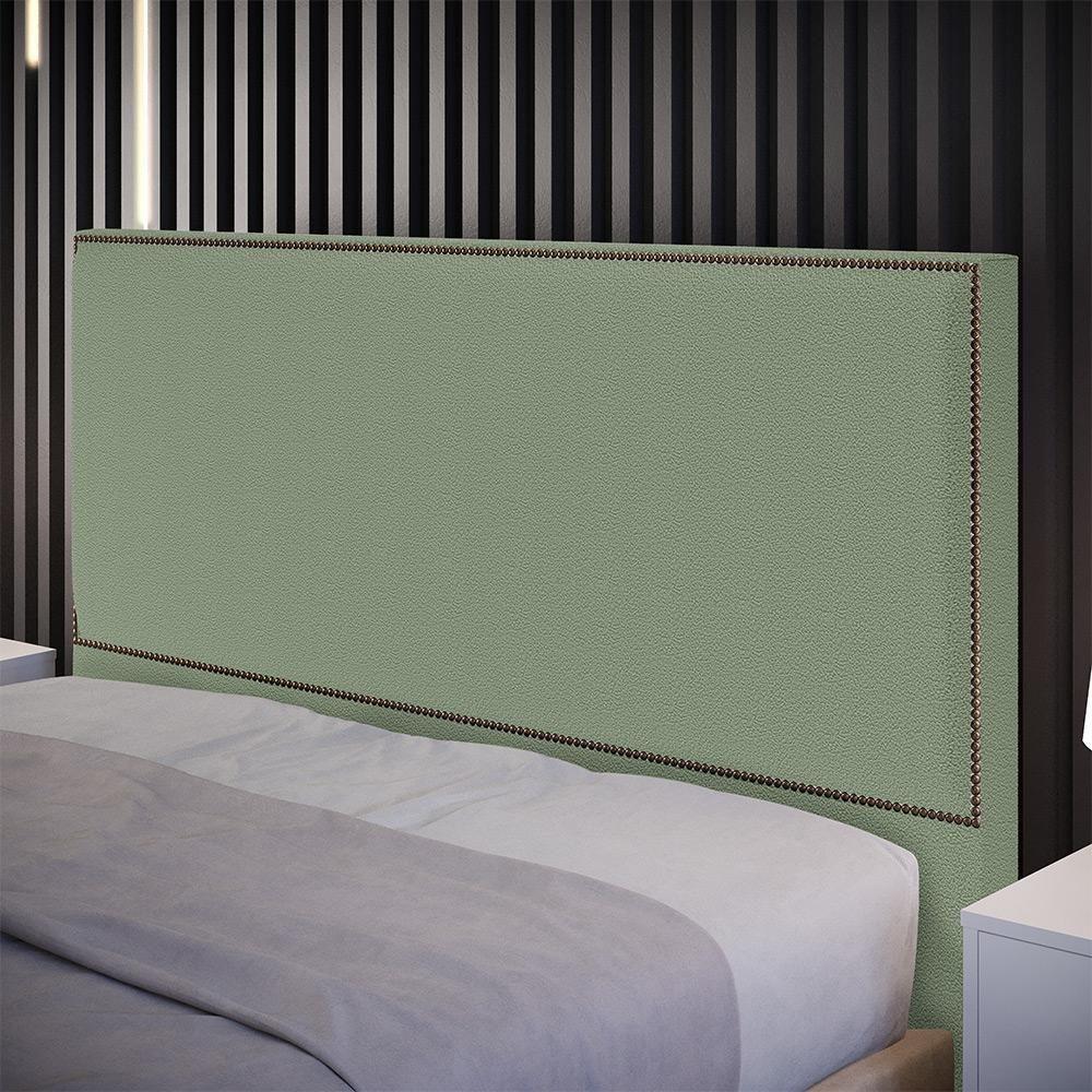 Cabeceira Cama Box Casal Com Tachas 140 Cm Vicenza L02 Bouclê Oliva - 6
