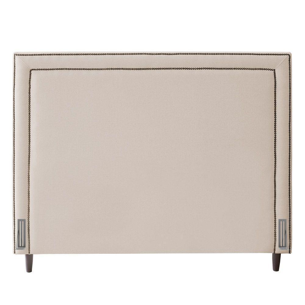 Cabeceira Cama Box Casal King Size Maísa 195cm Com Frame Suede Bege - Abmaza - 2