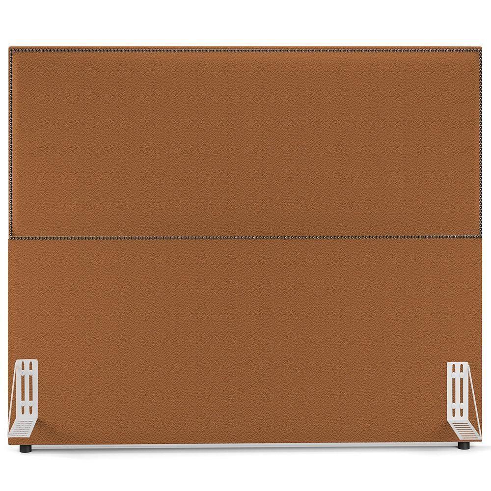 Cabeceira Box Casal Com Tachas 160 Cm Vicenza L02 Bouclê Terracota - 3