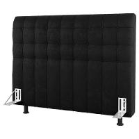 Cabeceira Cama Box Casal King Size Dahlia 195Cm Com Frame Suede Preto - Desk Design - 1