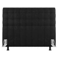 Cabeceira Cama Box Casal Dahlia 140Cm Com Frame Sintético Preto - Desk Design - 13