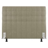 Cabeceira Cama Box Casal Dahlia 140Cm Com Frame Sintético Bege - Desk Design - 6