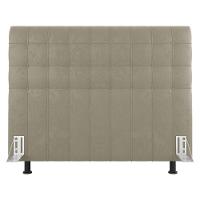 Cabeceira Cama Box Casal Queen Size Dahlia 160Cm Com Frame Suede Bege - Desk Design - 19