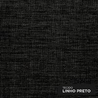 Cabeceira Cama Box Solteiro Dublin 100cm Linho Preto - Desk Design - 5