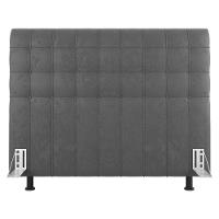 Cabeceira Cama Box Casal Queen Size Dahlia 160Cm Com Frame Sintético Cinza - Desk Design - 11