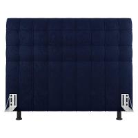 Cabeceira Cama Box Casal Queen Size Dahlia 160Cm Com Frame Veludo Azul Marinho - Desk Design - 7