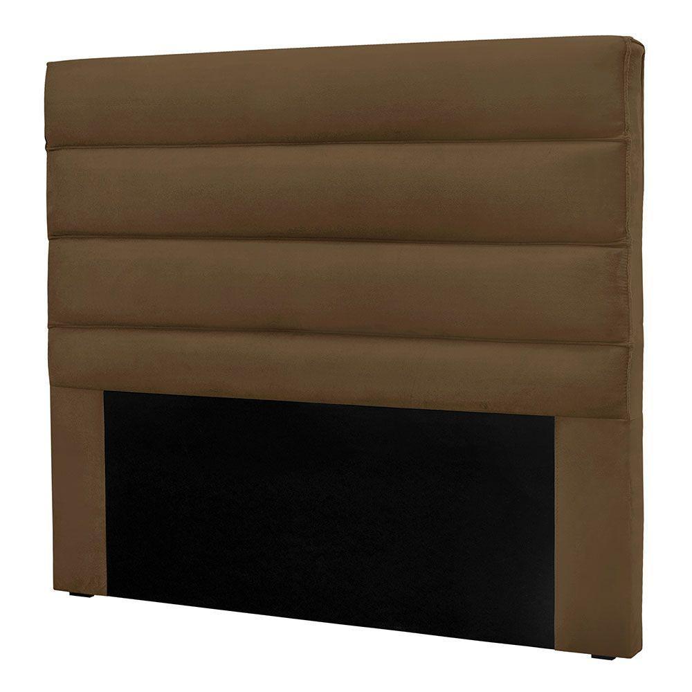 Cabeceira Casal 1,40m Las Palmas Suede Caramelo - Pallazio - 4