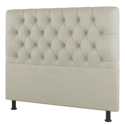 Cabeceira Cama Box Solteiro Nice 90cm Sintético Bege - Desk Design