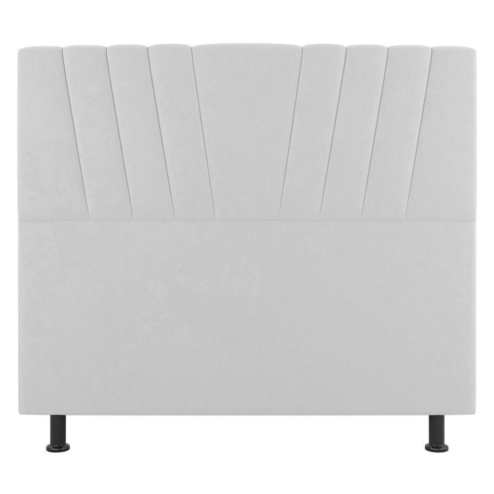Cabeceira Cama Box Solteiro Dublin 90cm Sintético Branco - Desk Design - 7
