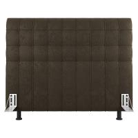 Cabeceira Cama Box Casal Queen Size Dahlia 160Cm Com Frame Suede Marrom - Desk Design - 7