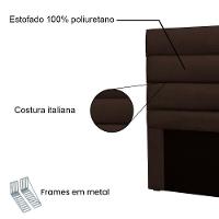 Cabeceira Casal 1,40m Las Palmas Suede - Pallazio Cor Marrom - 5