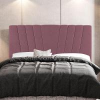 Cabeceira Cama Box Casal Queen Size Dublin 160cm Suede Rosê - Desk Design - 7