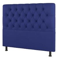 Cabeceira Cama Box Solteiro Nice 100cm Suede Azul - Desk Design - 1