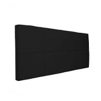 Painel Cabeceira Estofado Decorativo Para Cama Casal 1,40Cm Preto Smf Decor - 1