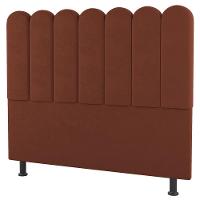 Cabeceira Cama Box Casal King Size Lana 195cm Suede Terracota - Desk Design - 1