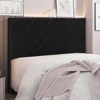 Cabeceira Queen 1,60m Córdoba Suede Preto - Pallazio - 5