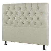 Cabeceira Cama Box Casal Nice 140cm Sintético Bege - Desk Design - 2