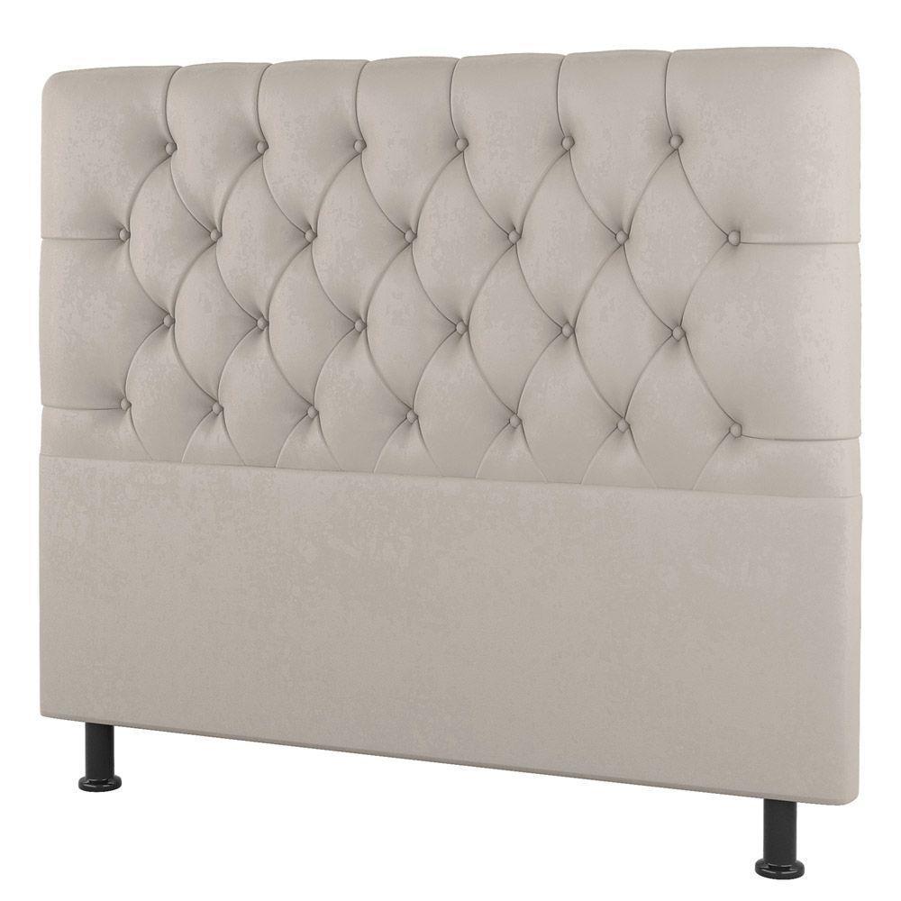 Cabeceira Cama Box Solteiro Nice 90cm Linho Bege - Desk Design - 1