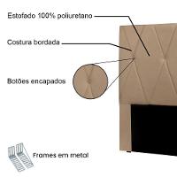 Cabeceira King 1,95m ávila Suede - Pallazio Cor Bege - 2