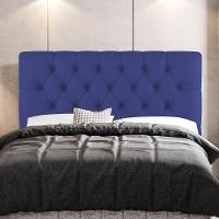 Cabeceira Cama Box Casal Queen Size Nice 160cm Suede Azul - Desk Design - 7