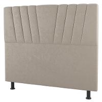 Cabeceira Cama Box Casal Queen Size Dublin 160cm Suede Bege - Desk Design - 1