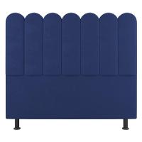 Cabeceira Cama Box Solteiro Lana 100cm Suede Azul - Desk Design - 6