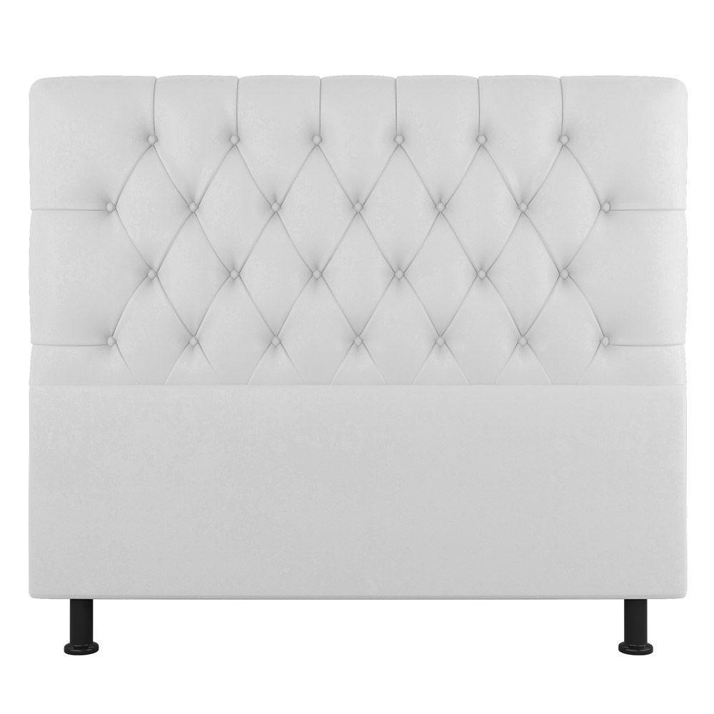Cabeceira Cama Box Casal Nice 140cm Sintético Branco - Desk Design - 6