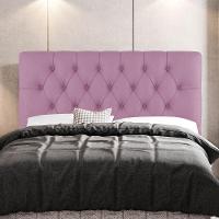 Cabeceira Cama Box Casal Queen Size Nice 160cm Suede Rosa - Desk Design - 15