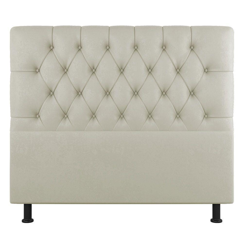 Cabeceira Cama Box Solteiro Nice 100cm Sintético Bege - Desk Design - 6