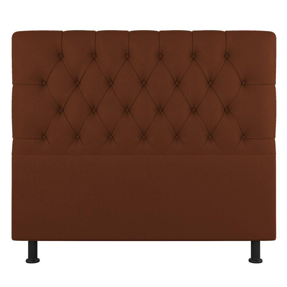Cabeceira Cama Box Solteiro Nice 90cm Suede Terracota - Desk Design - 9