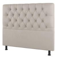 Cabeceira Cama Box Solteiro Nice 100cm Suede Bege - Desk Design - 1