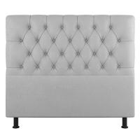 Cabeceira Cama Box Solteiro Nice 100cm Suede Cinza Claro- Desk Design - 6