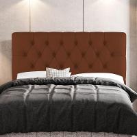 Cabeceira Cama Box Casal King Size Nice 195cm Suede Terracota - Desk Design - 14