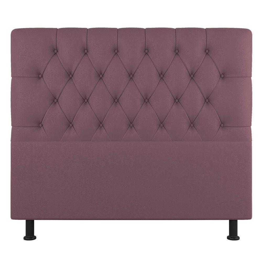 Cabeceira Cama Box Casal King Size Nice 195cm Suede Rosê - Desk Design - 7