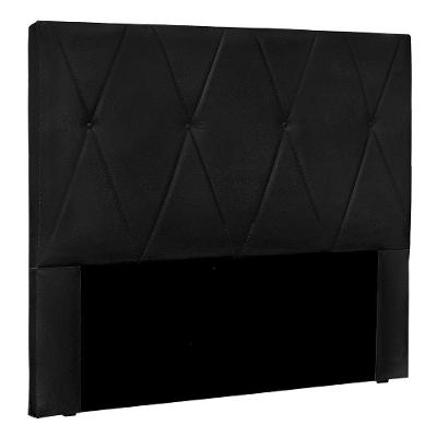 Cabeceira Solteiro 0,90m ávila Suede Preto - Pallazio