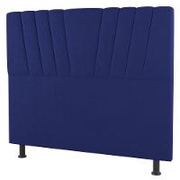 Cabeceira Cama Box Casal Queen Size Dublin 160cm Suede Azul - Desk Design - 1