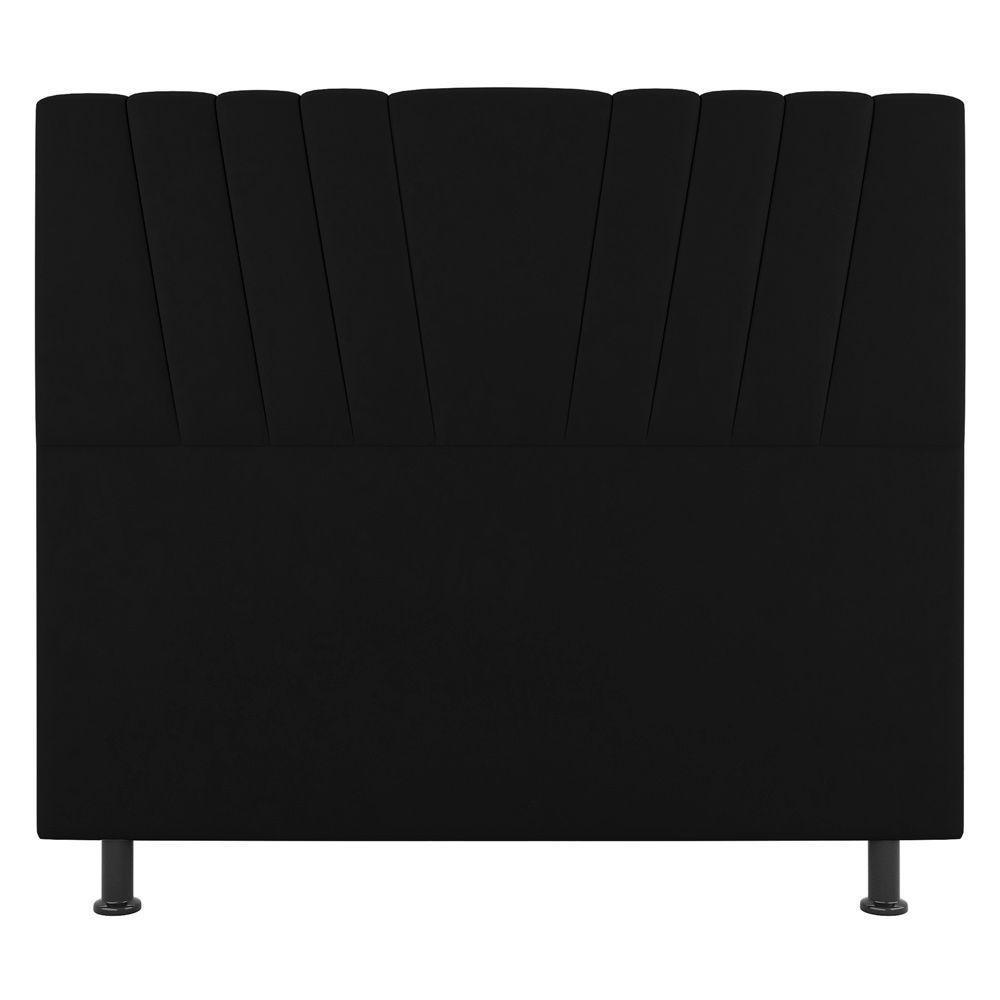 Cabeceira Cama Box Casal Queen Size Dublin 160cm Linho Preto - Desk Design - 6