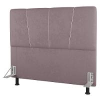 Cabeceira Cama Box Casal Queen Size Amber 160cm Estofada Veludo Rosê - Desk Design - 2