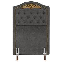 Cabeceira Cama Box Solteiro 90Cm Imperial J02 Linho Grafite - 9
