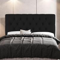 Cabeceira Cama Box Casal King Size Nice 195cm Suede Preto - Desk Design - 7