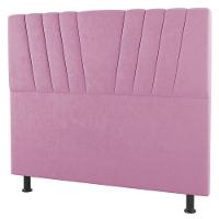 Cabeceira Cama Box Solteiro Dublin 100cm Suede Rosa - Desk Design - 1